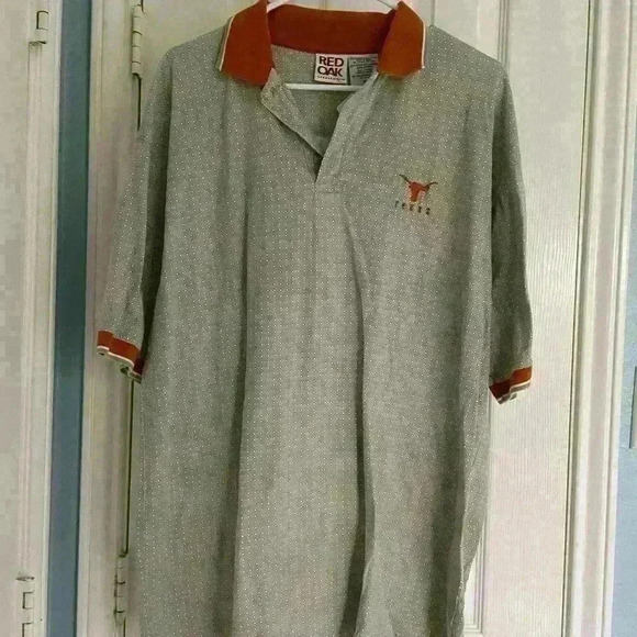 Red Oak University of Texas Polo size XL. Orange Tan - Picture 1 of 5
